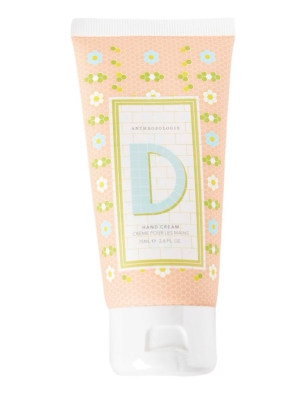 NWT Anthropologie Springtime Monogram Hand Cream -Letter Monogram D